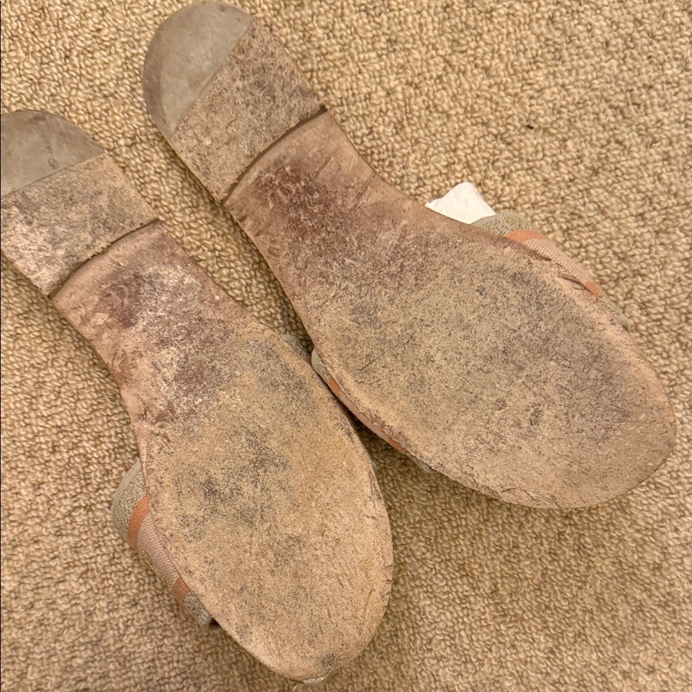 Dior Gold and Tan Women's Slippers - Picture 2 of 8